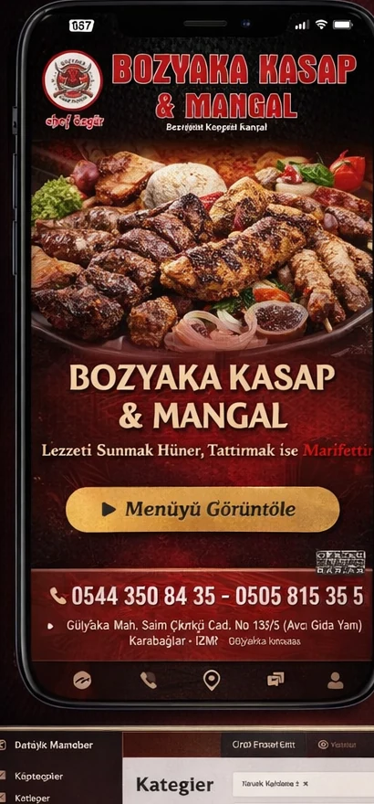 Bozkaya mobil menü önizleme